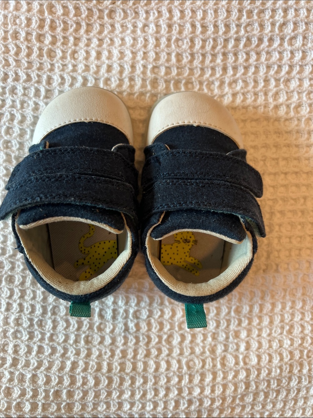Toddler Navy and White Velcro Walker Shoes